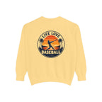Baseball Sweatshirt — "Live Love Baseball" Vintage Sunset Crewneck Unisex