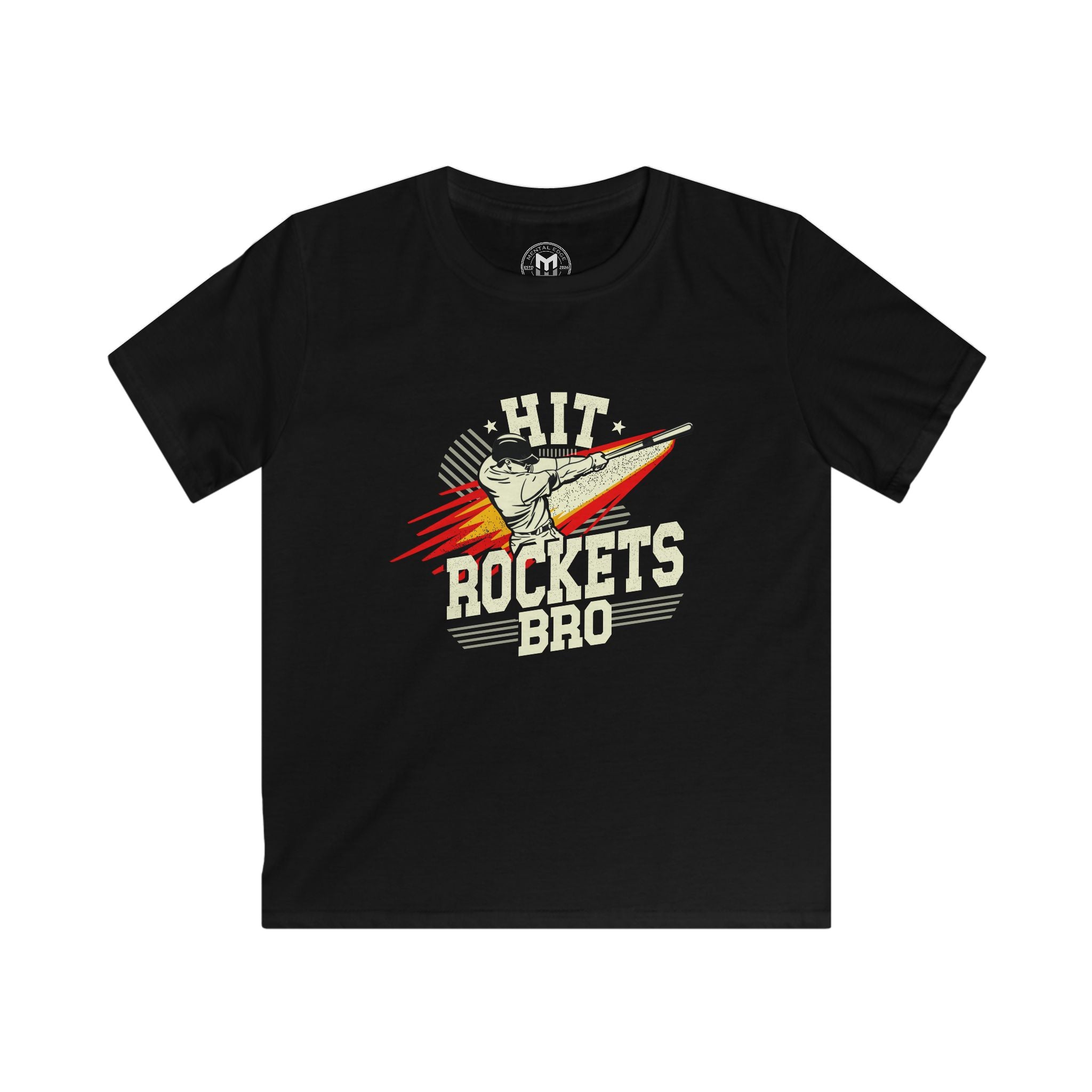 Youth "Hit Rockets Bro" Sports Tek Shirt