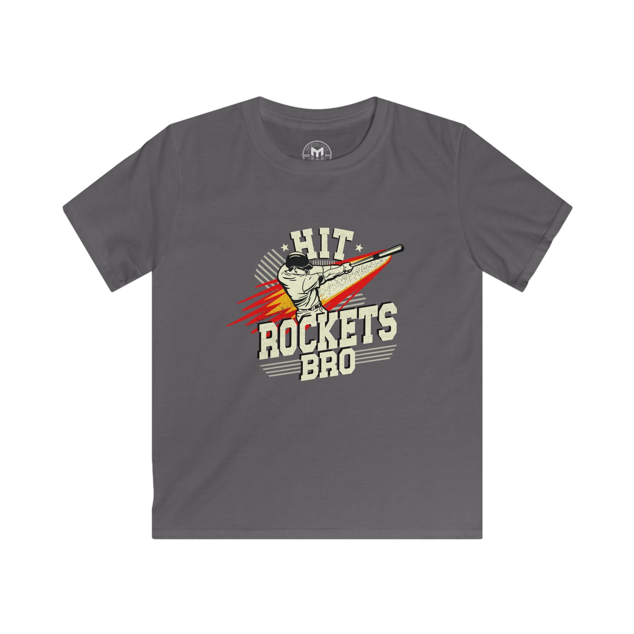 Youth "Hit Rockets Bro" Sports Tek Shirt