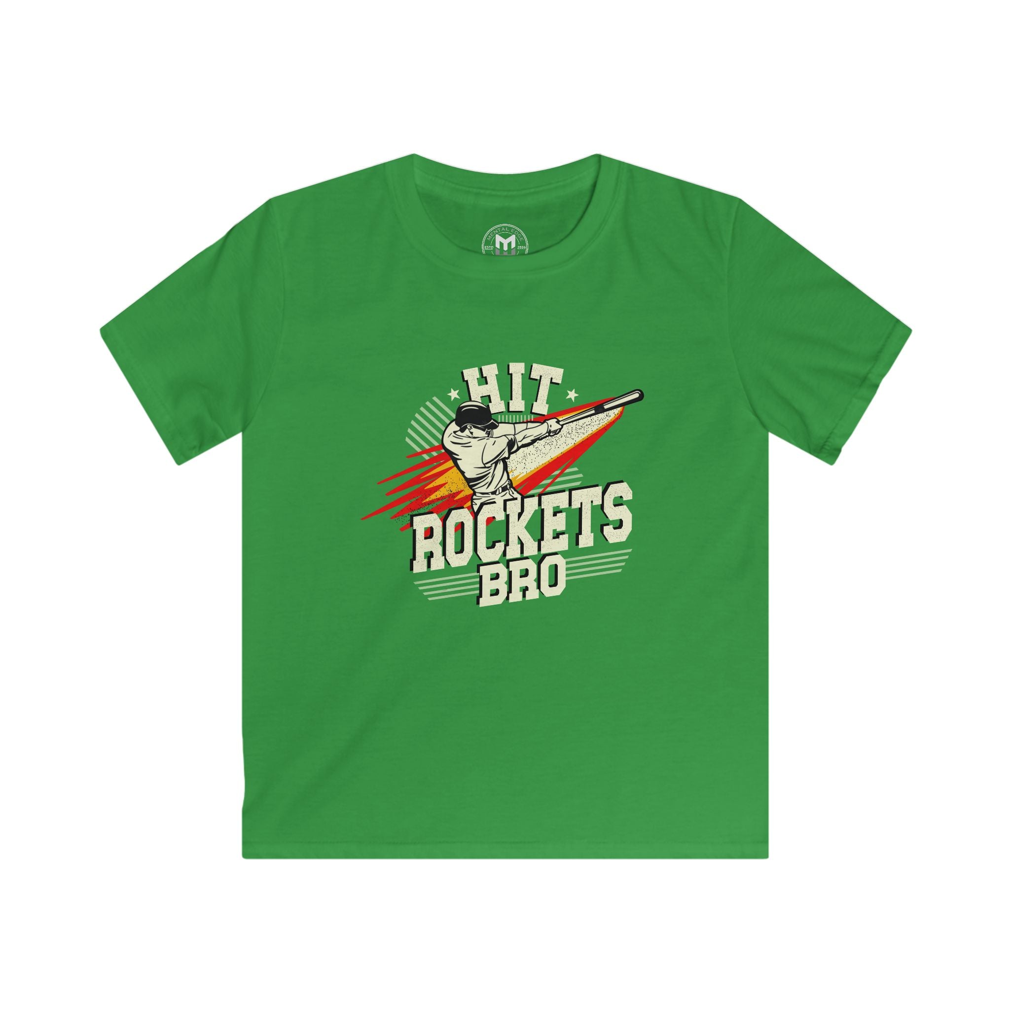 Youth "Hit Rockets Bro" Sports Tek Shirt
