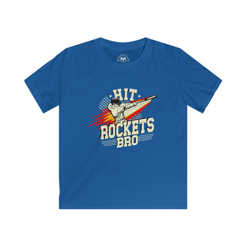 Youth "Hit Rockets Bro" Sports Tek Shirt