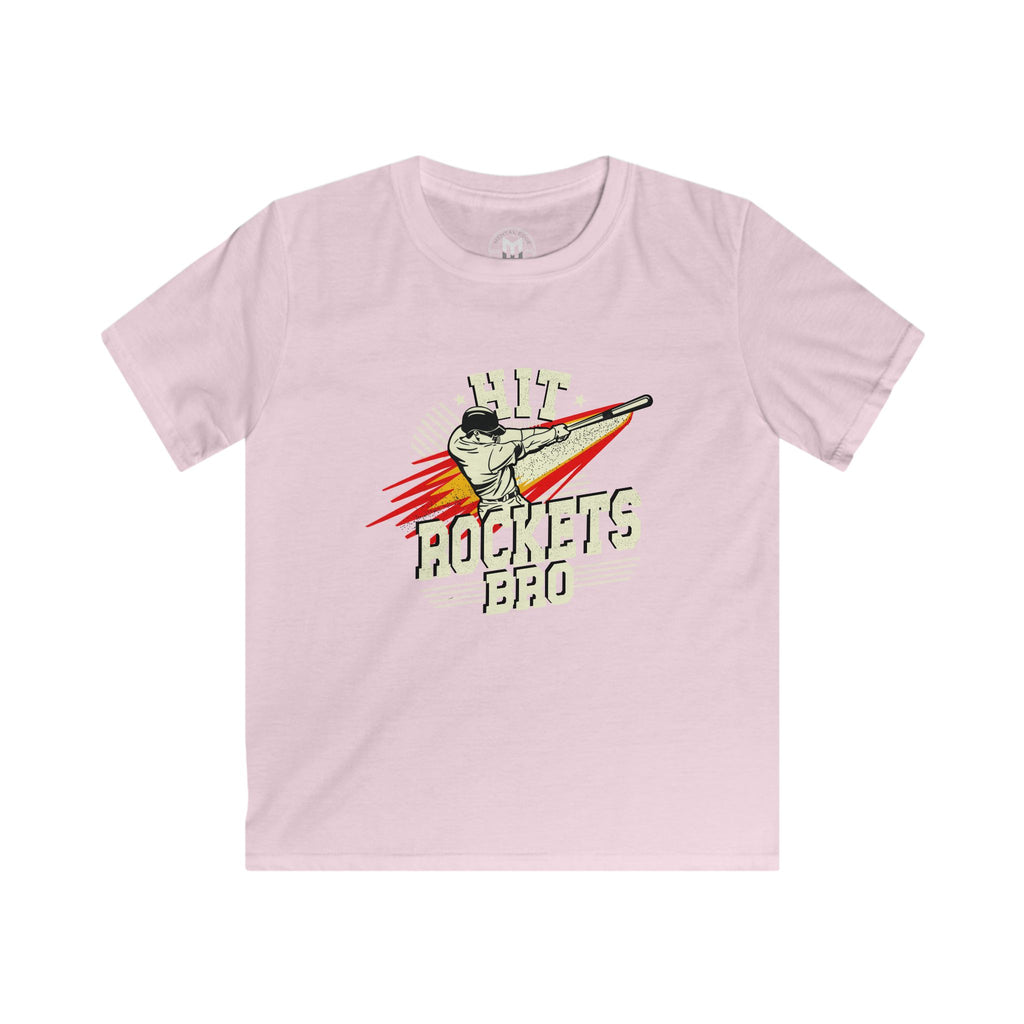 Youth "Hit Rockets Bro" Sports Tek Shirt