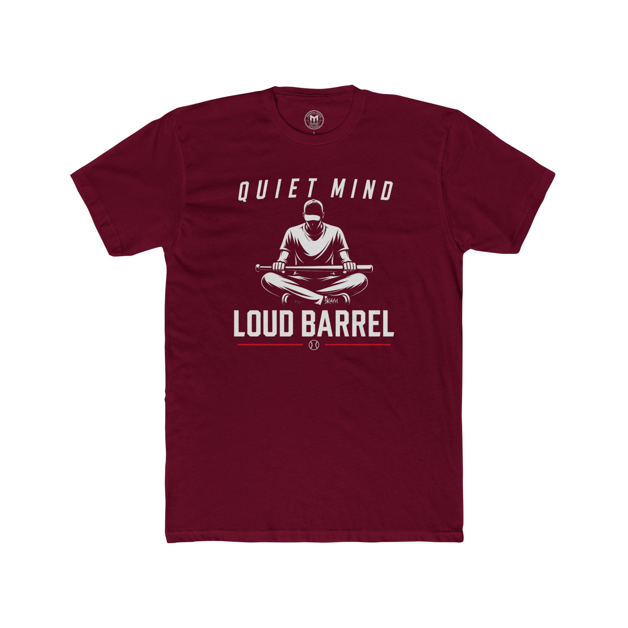 Quiet Mind Loud Barrel Tee Baseball Mindset Tee