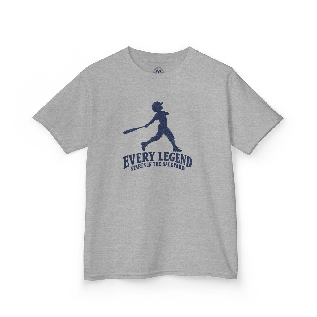Kids T-Shirt — "Every Legend Starts in the Backyard" Baseball Tee