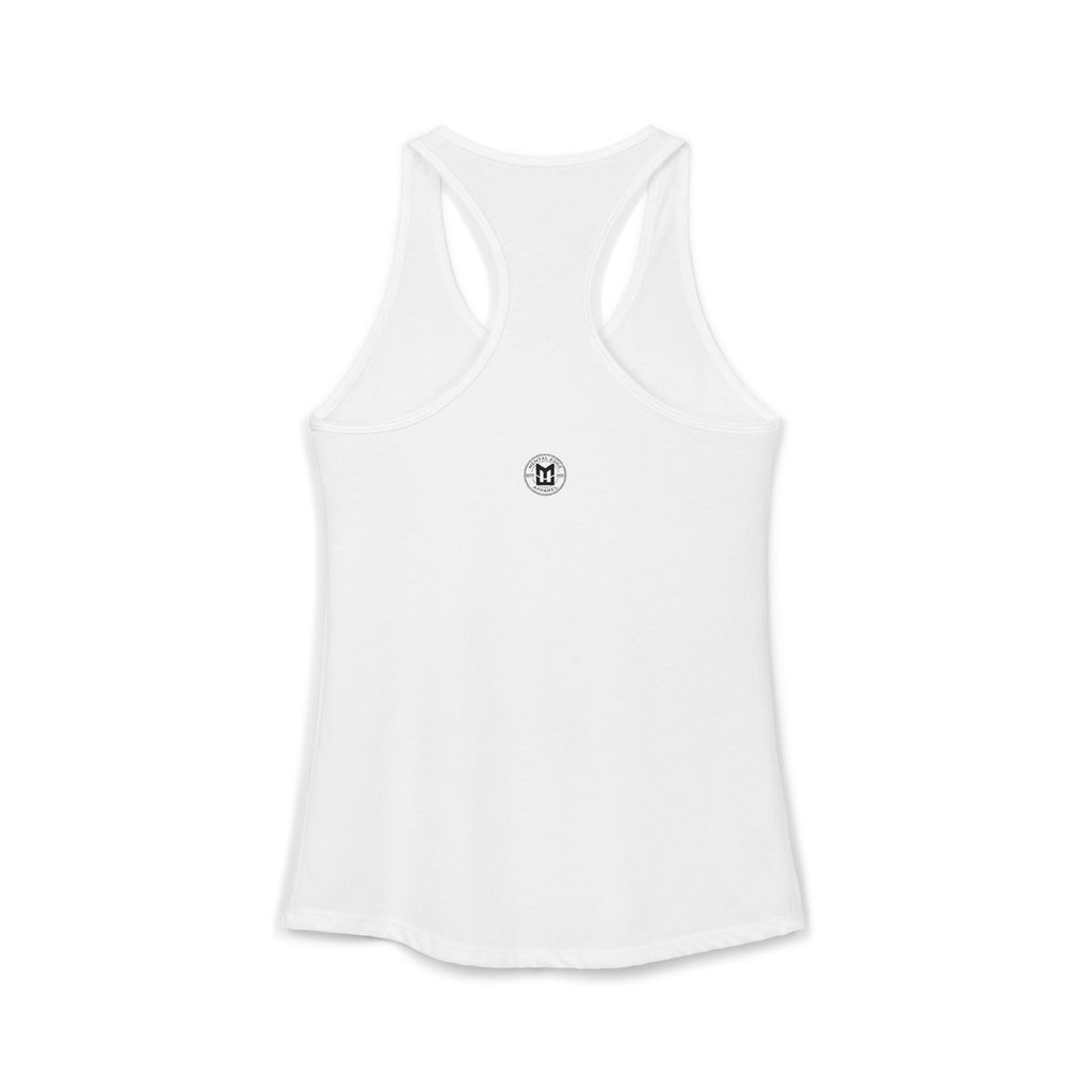 Banned to The Outfield Baseball Moms Ideal Racerback Tank