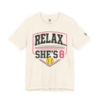 'Relax... She's 8' Softball Parents Tee