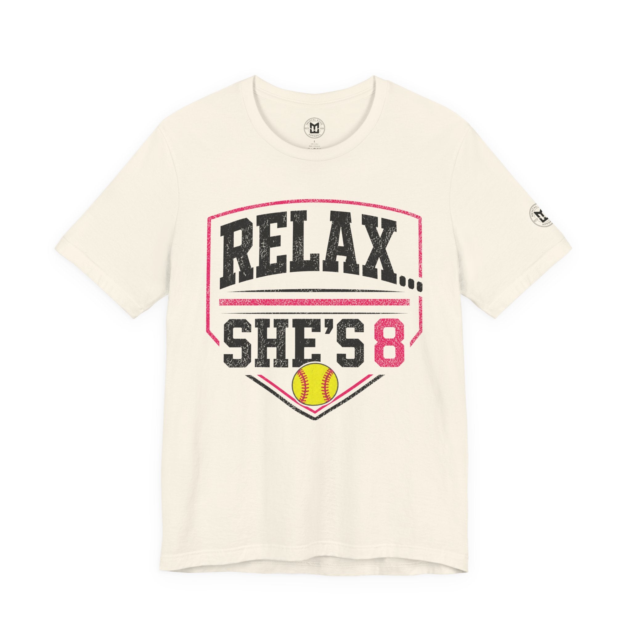 'Relax... She's 8' Softball Parents Tee