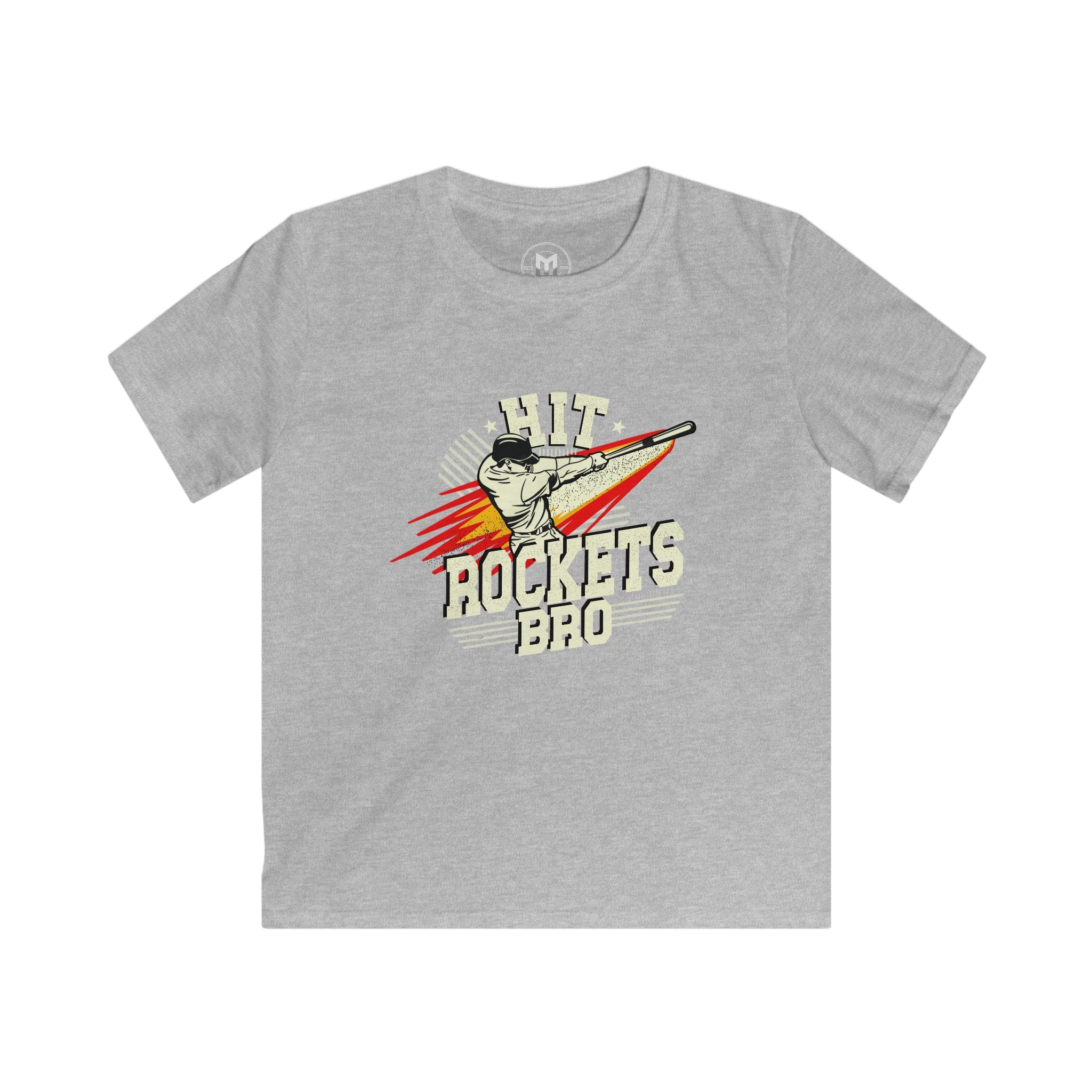 Youth "Hit Rockets Bro" Sports Tek Shirt