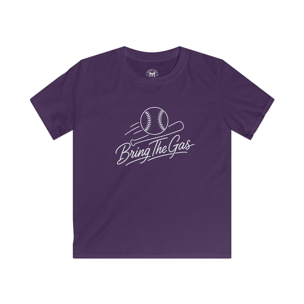 Kids Baseball Tee — "Bring The Gas" Fastball T‑Shirt