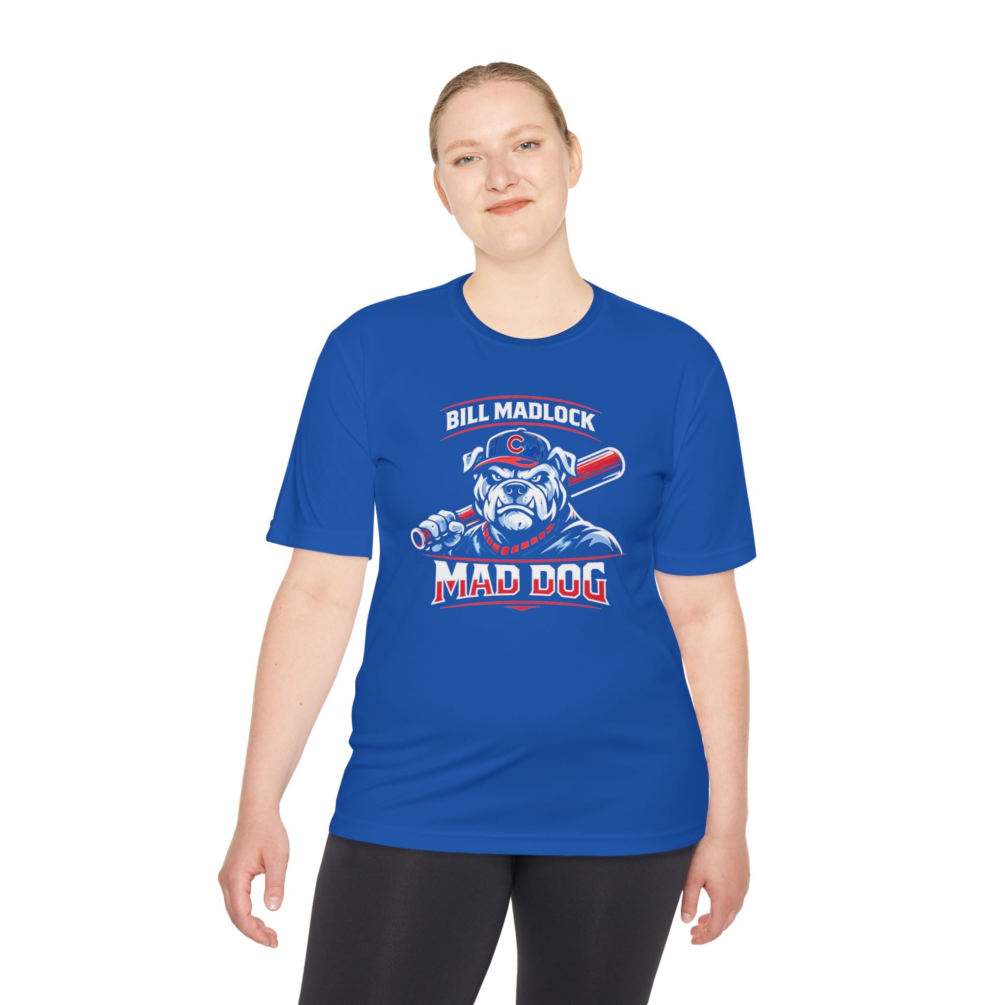 Mad Dog Baseball Cubs Tee — "Bill Madlock" Vintage Mascot Moisture‑Wicking Shirt