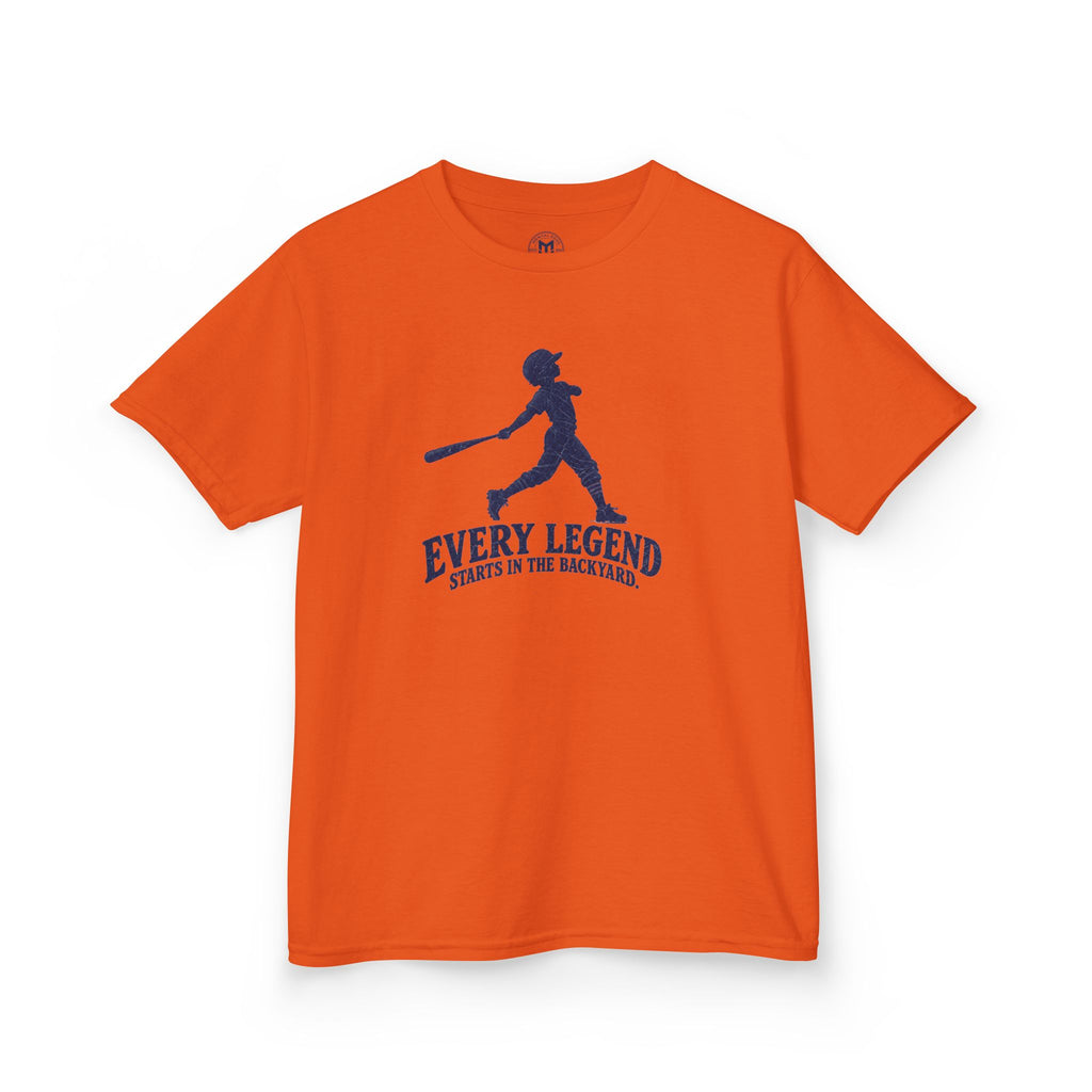 Kids T-Shirt — "Every Legend Starts in the Backyard" Baseball Tee