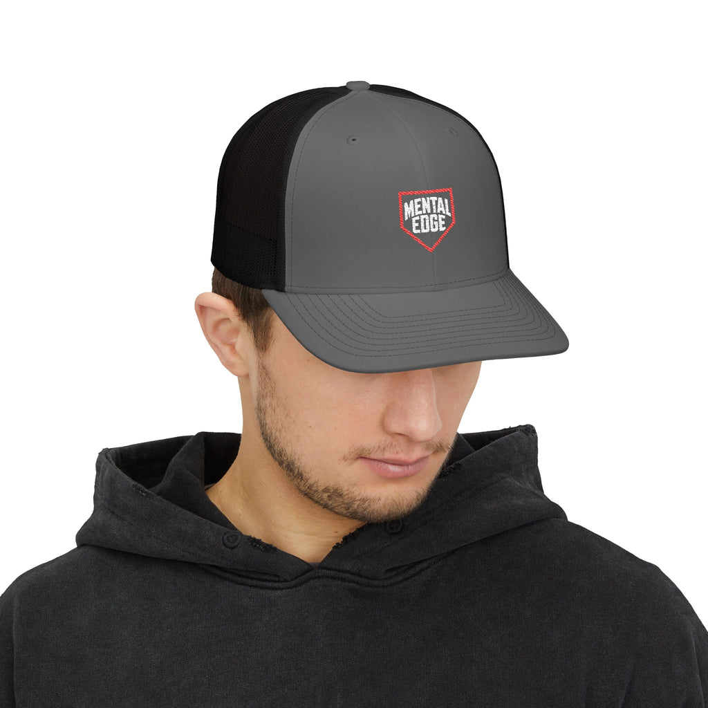Mental Edge Trucker Cap — Retro Patch Snapback Hat