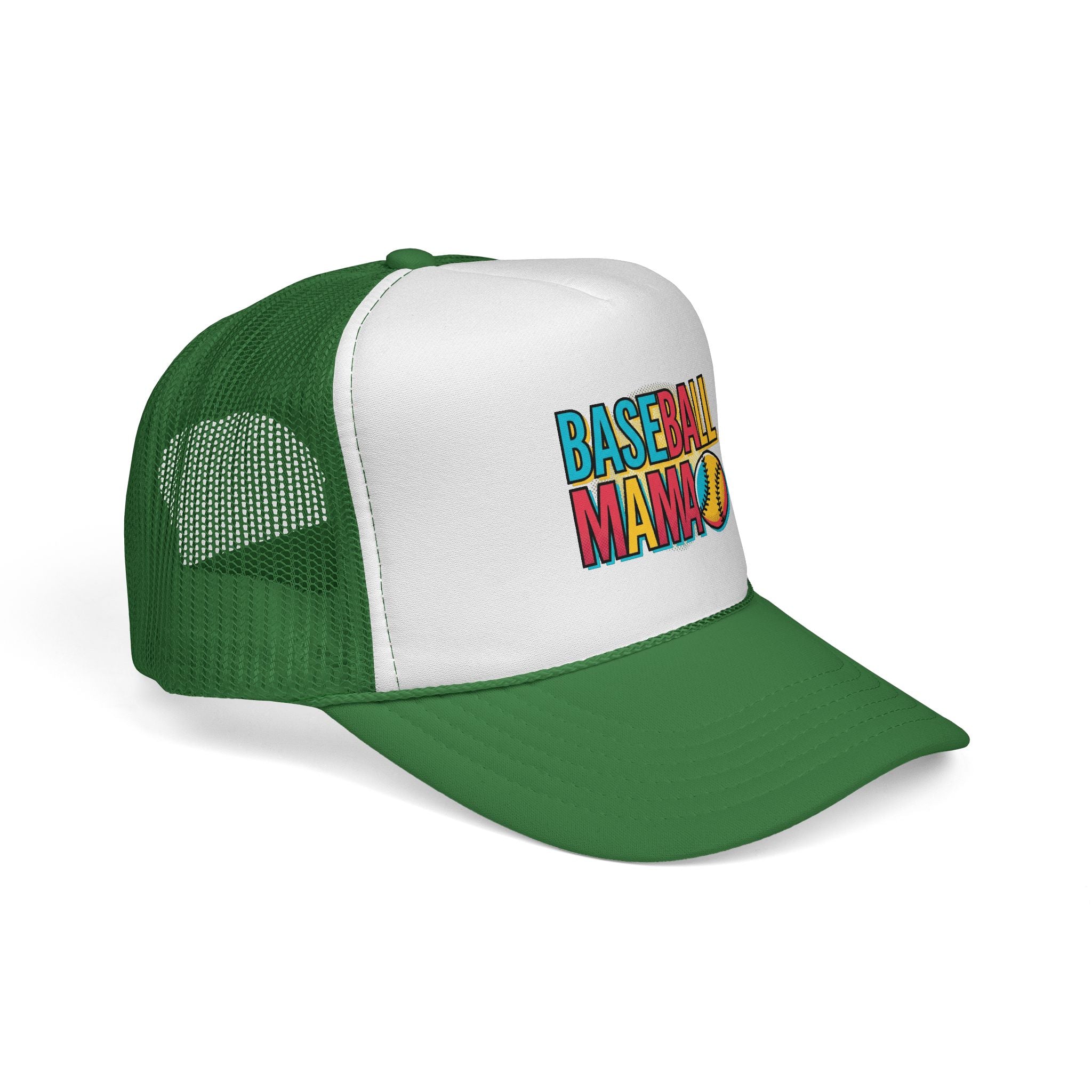Baseball Mama Trucker Cap – Retro Colorful Softball Mom Hat