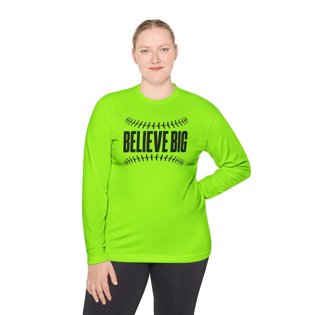 Baseball "Believe Big" Long Sleeve Unisex Tee