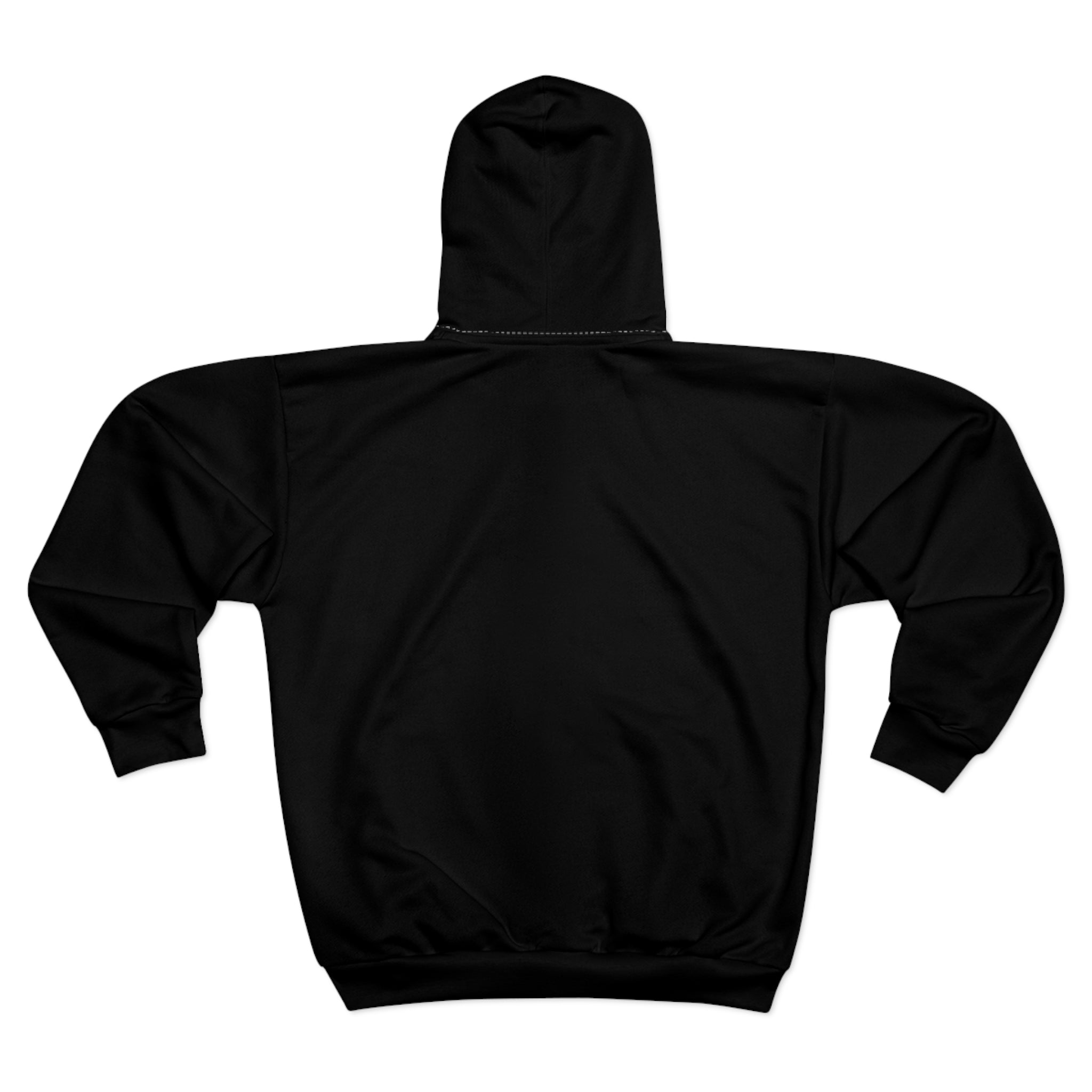 Black Zip Hoodie with Mental Edge Apparel Logo