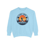Baseball Unisex Sweatshirt - "Live Love Baseball" Vintage Sunset Crewneck