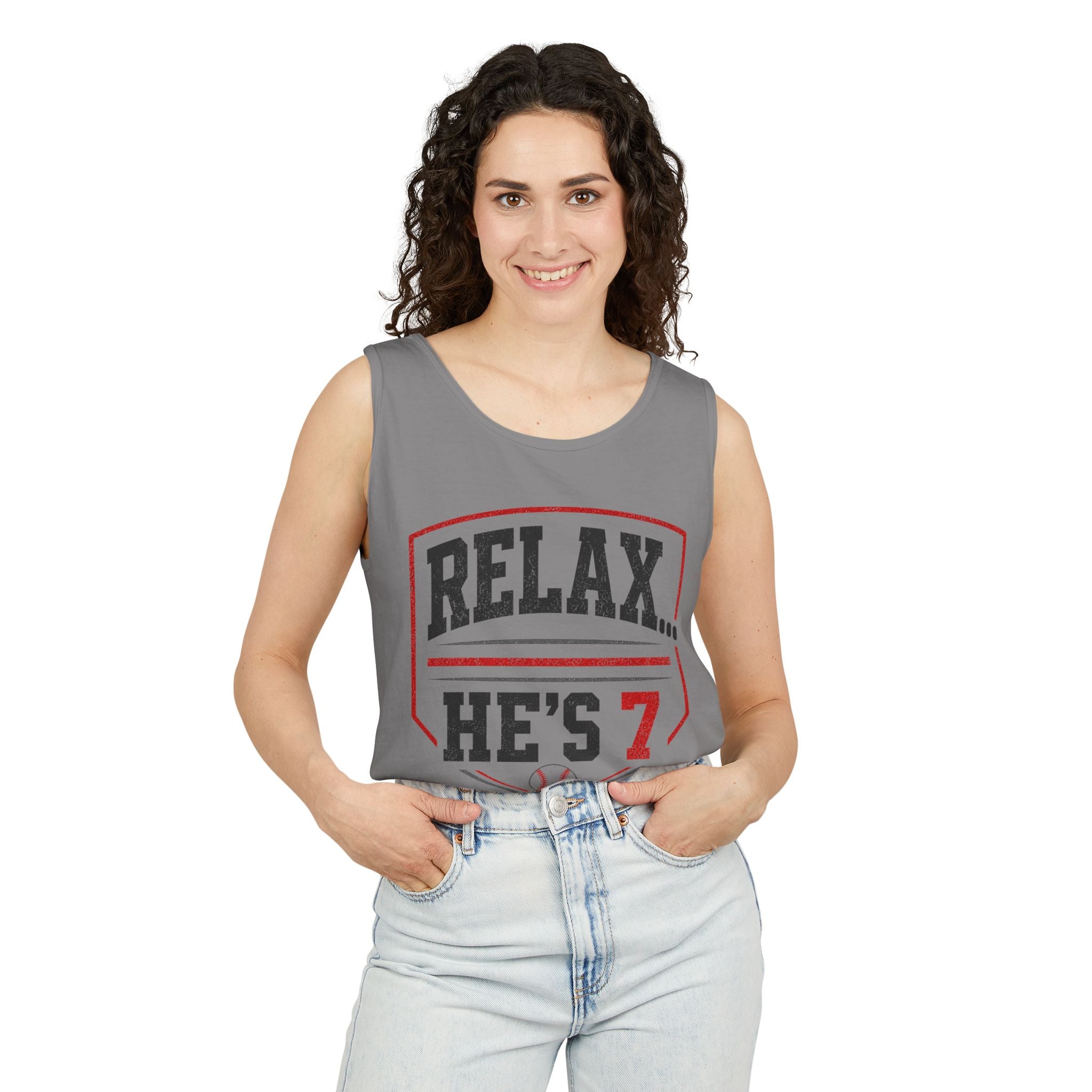 Relax... He's 7 Baseball Parents Tank Top