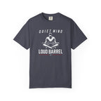 Quiet Mind Loud Barrel T-Shirt — Meditation Baseball Graphic Tee