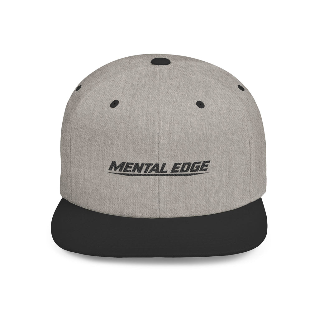 Mental Edge Flat Bill Snapback Hat — Minimal Athletic Logo Cap