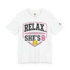 'Relax... She's 8' Softball Parents Tee
