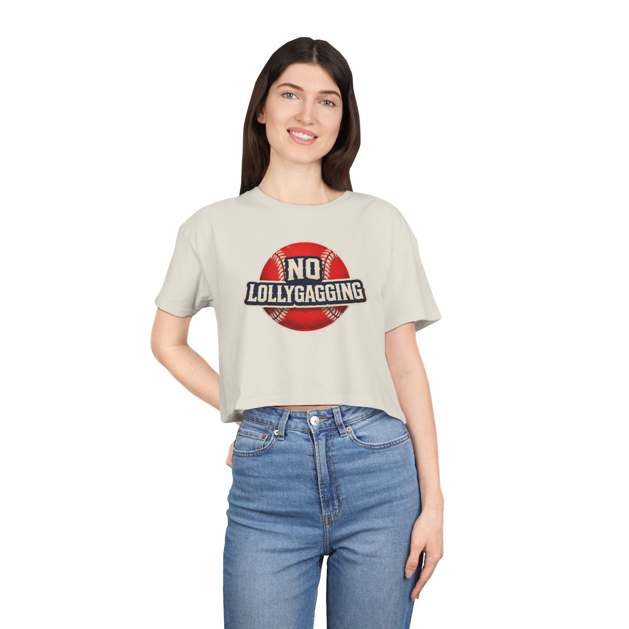 No Lollygagging Crop Tee — Women's Athletic Casual Top