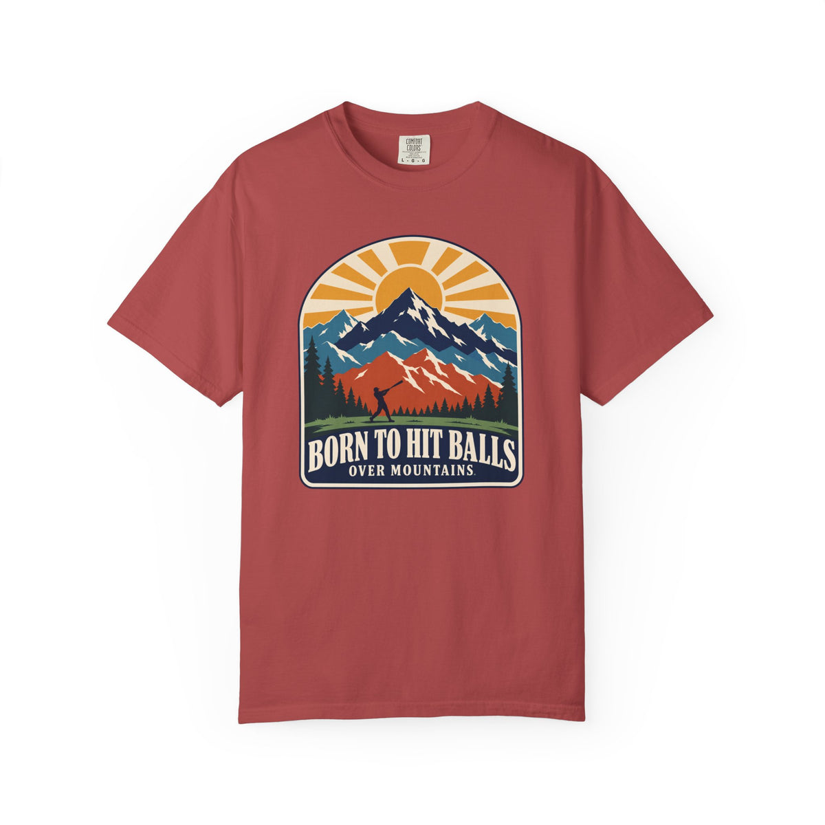 Born to Hit Balls Over Mountains T-Shirt — Unisex Vintage Mountain Comfort Colors Graphic Tee