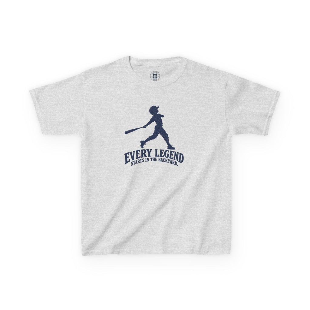 Kids T-Shirt — "Every Legend Starts in the Backyard" Baseball Tee
