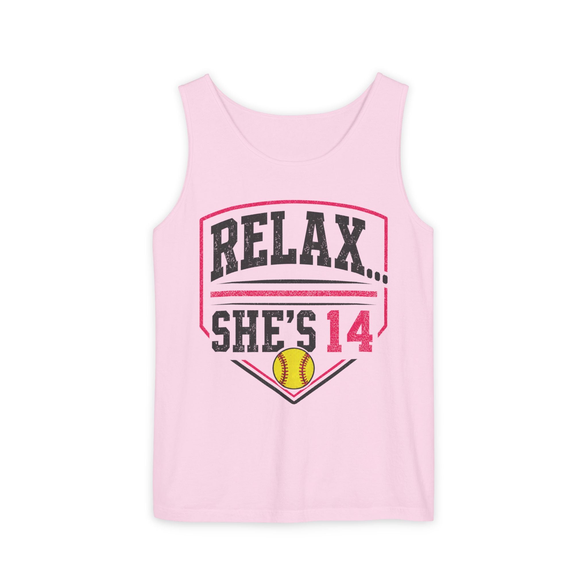 Relax… She's 14 Softball Parents Tank Top