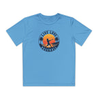 Live Love Baseball Youth Dri Fit Tee — Sunset Palm Baseball Player Shirt