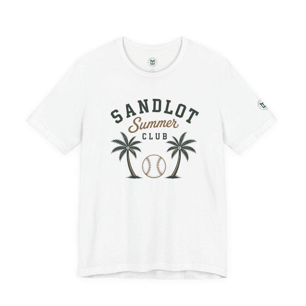 Sandlot Summer Club T-Shirt — Retro Baseball Palm Tree Tee