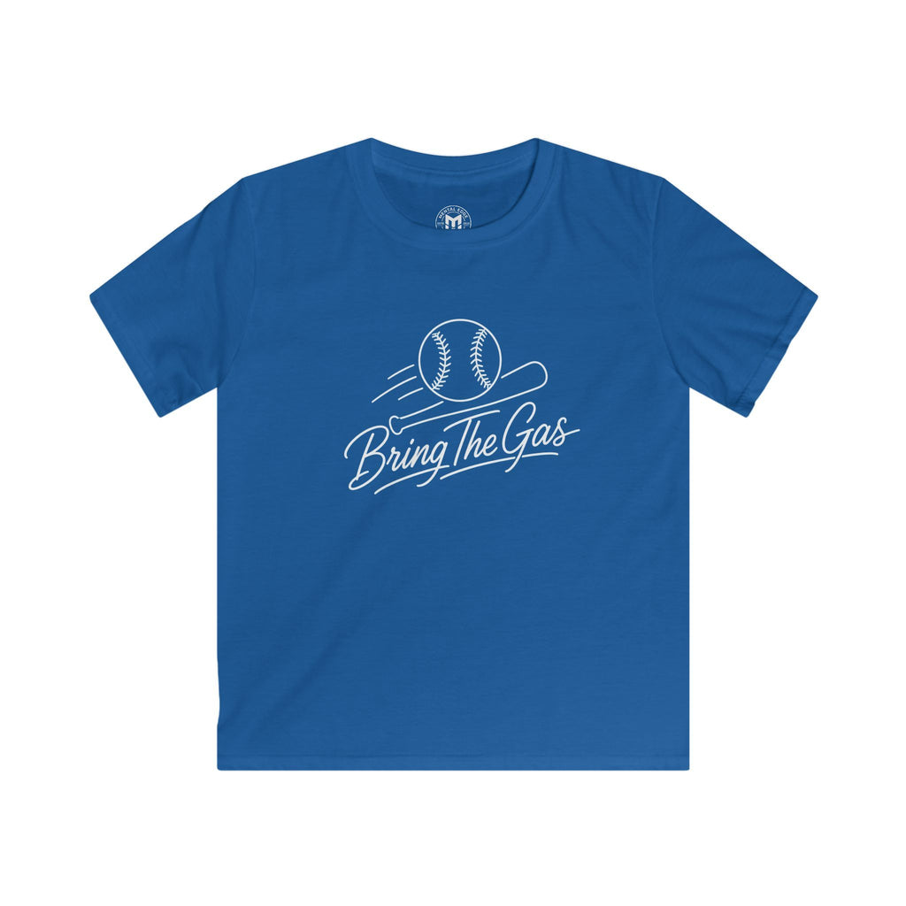 Kids Baseball Tee — "Bring The Gas" Fastball T‑Shirt