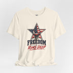 Freedom Runs Deep T-Shirt — American Flag Star Patriotic Tee