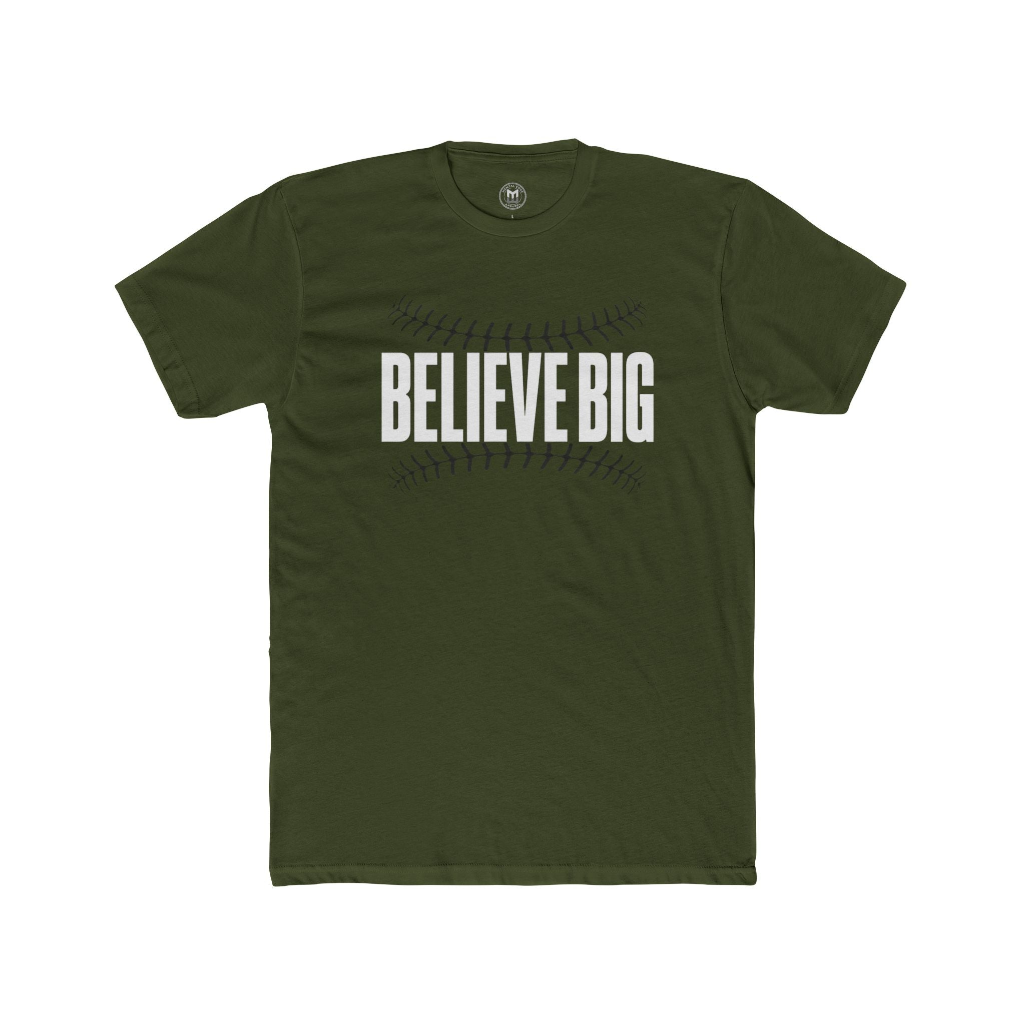 Believe Big Baseball Tee — Inspirational Sports Shirt