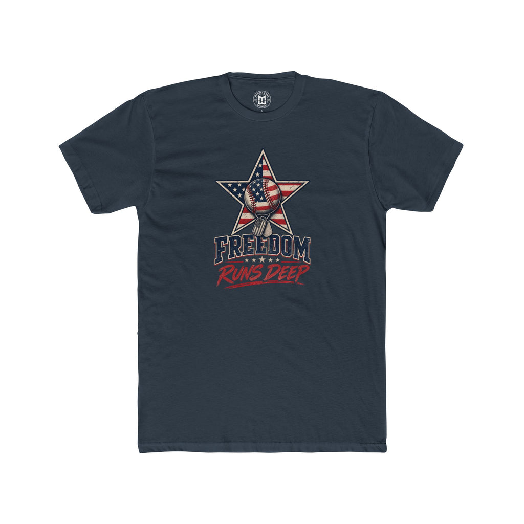 Freedom Runs Deep T-Shirt — Patriotic American Flag Star Tee