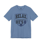 Relax He's 8 Football Parent Tee