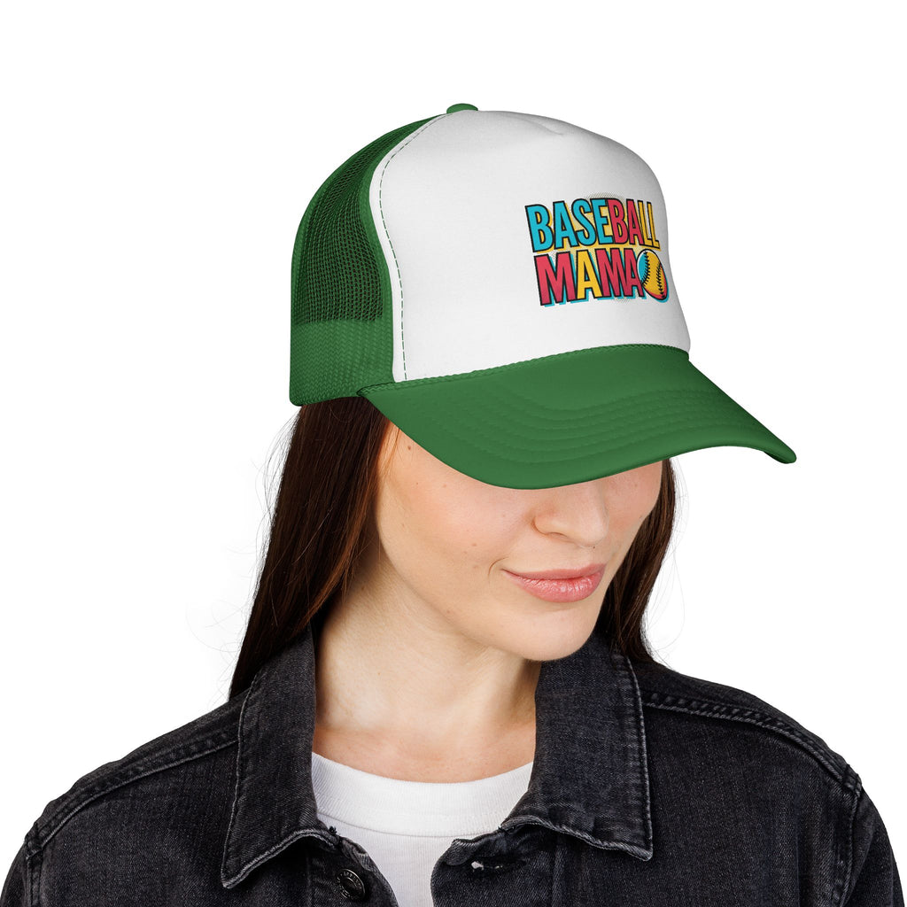 Baseball Mama Trucker Cap – Retro Colorful Softball Mom Hat