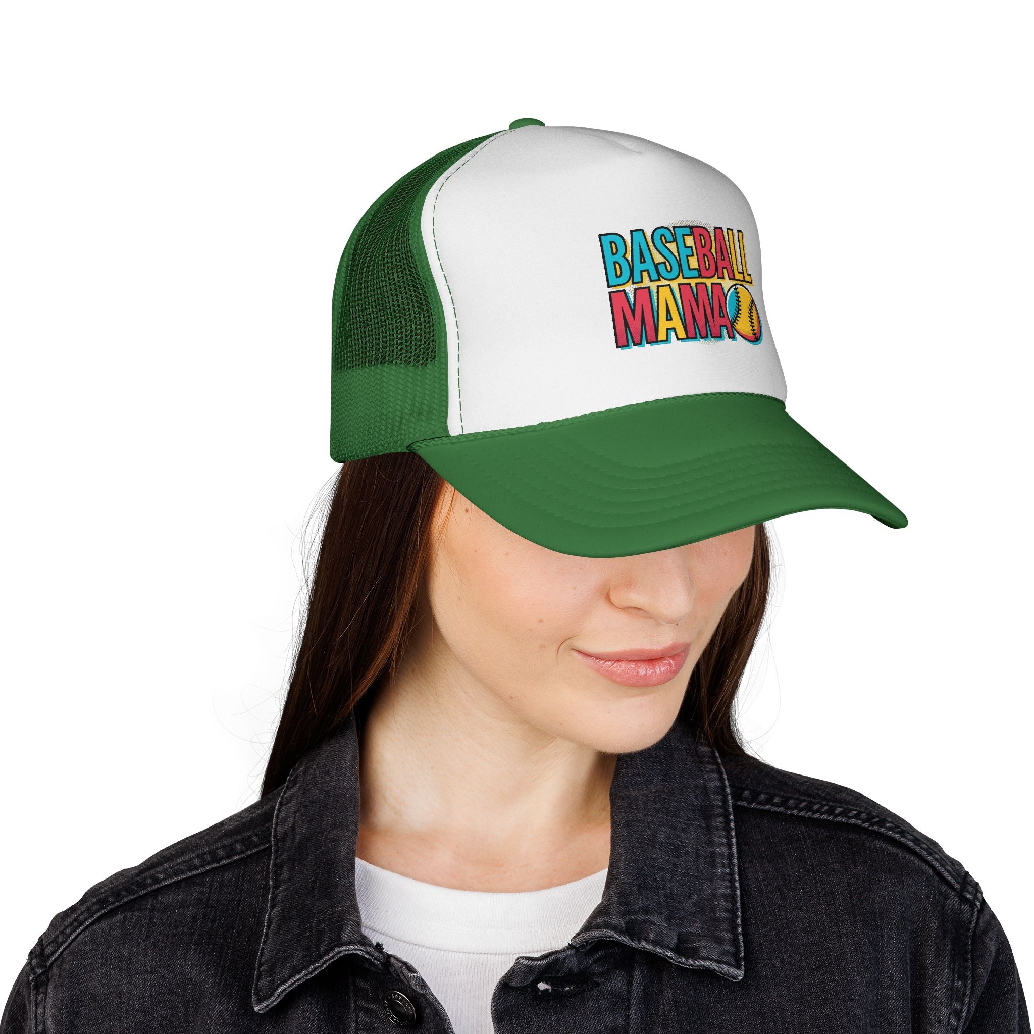Baseball Mama Trucker Cap – Retro Colorful Softball Mom Hat