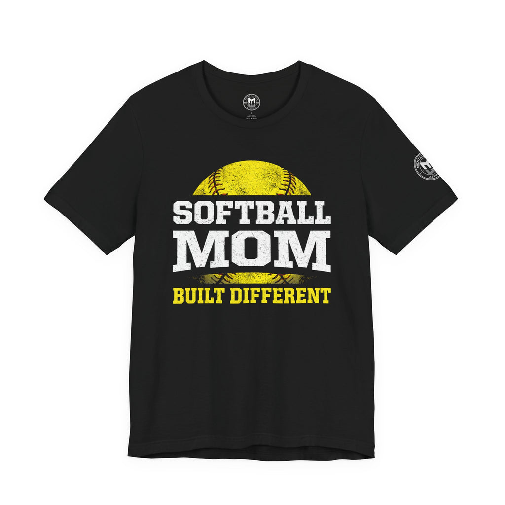 "Built Different" Softball Mom T-Shirt