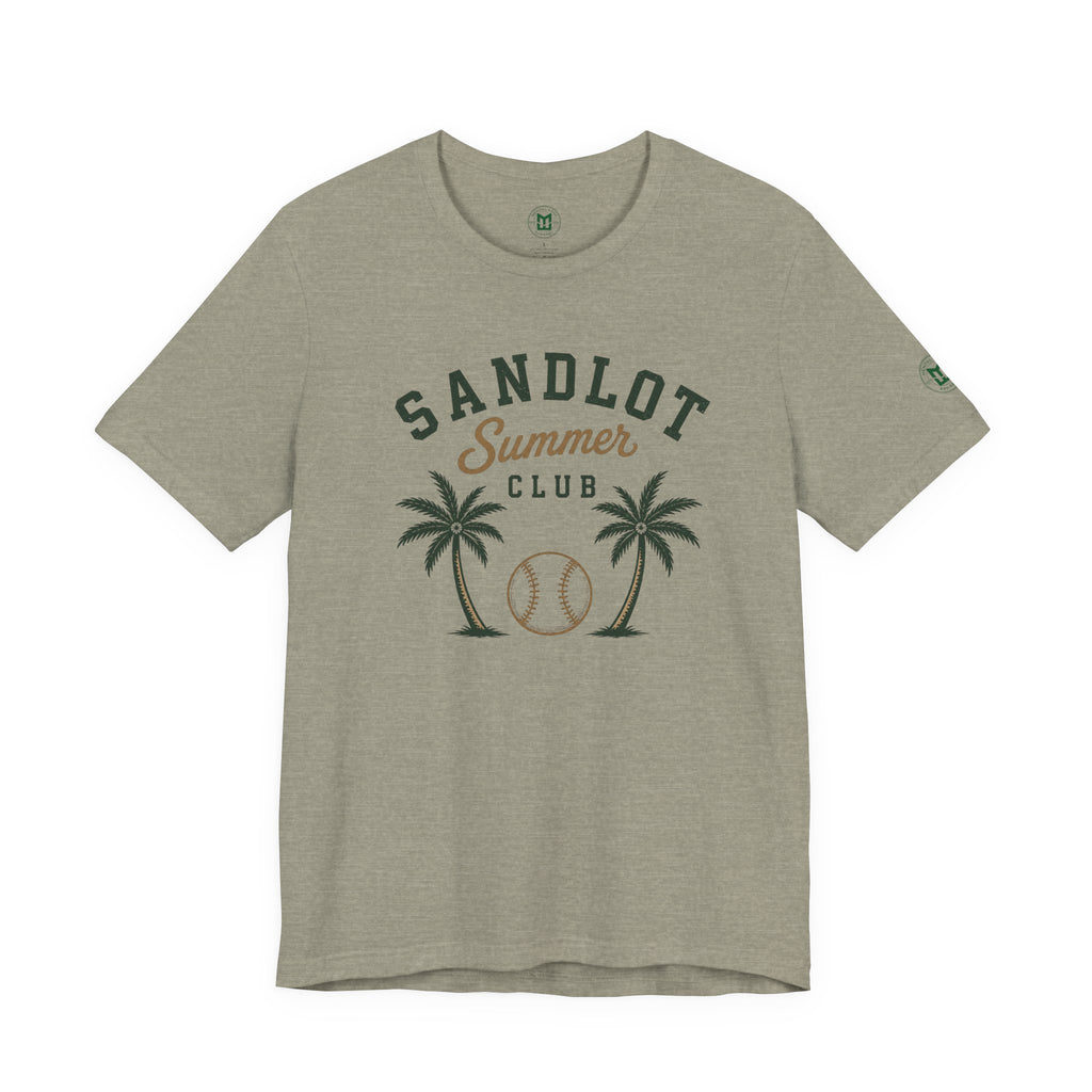 Sandlot Summer Club T-Shirt — Retro Baseball Palm Tree Tee