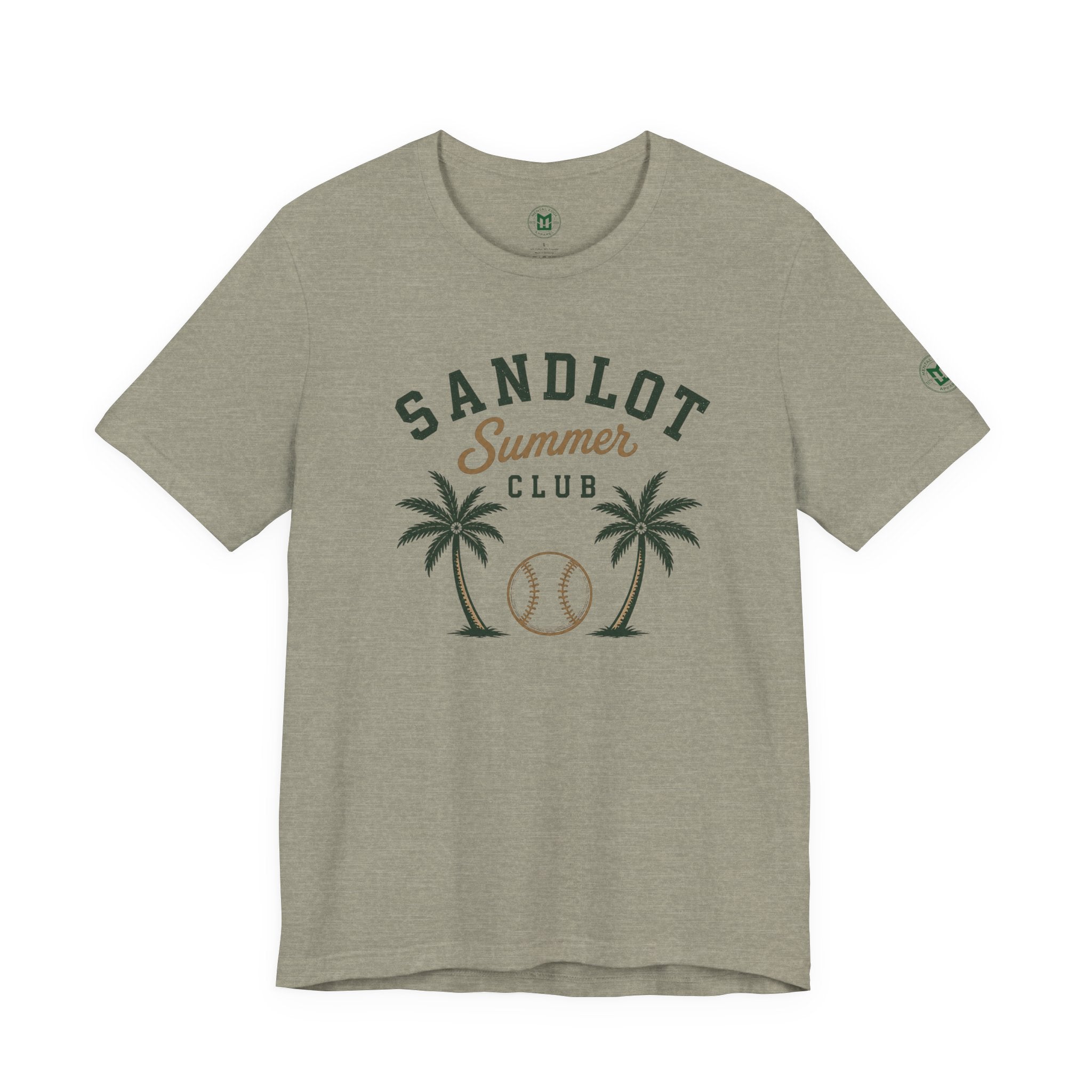 Sandlot Summer Club T-Shirt — Retro Baseball Palm Tree Tee