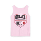 Relax... He's 8 Baseball Parent Tank Top