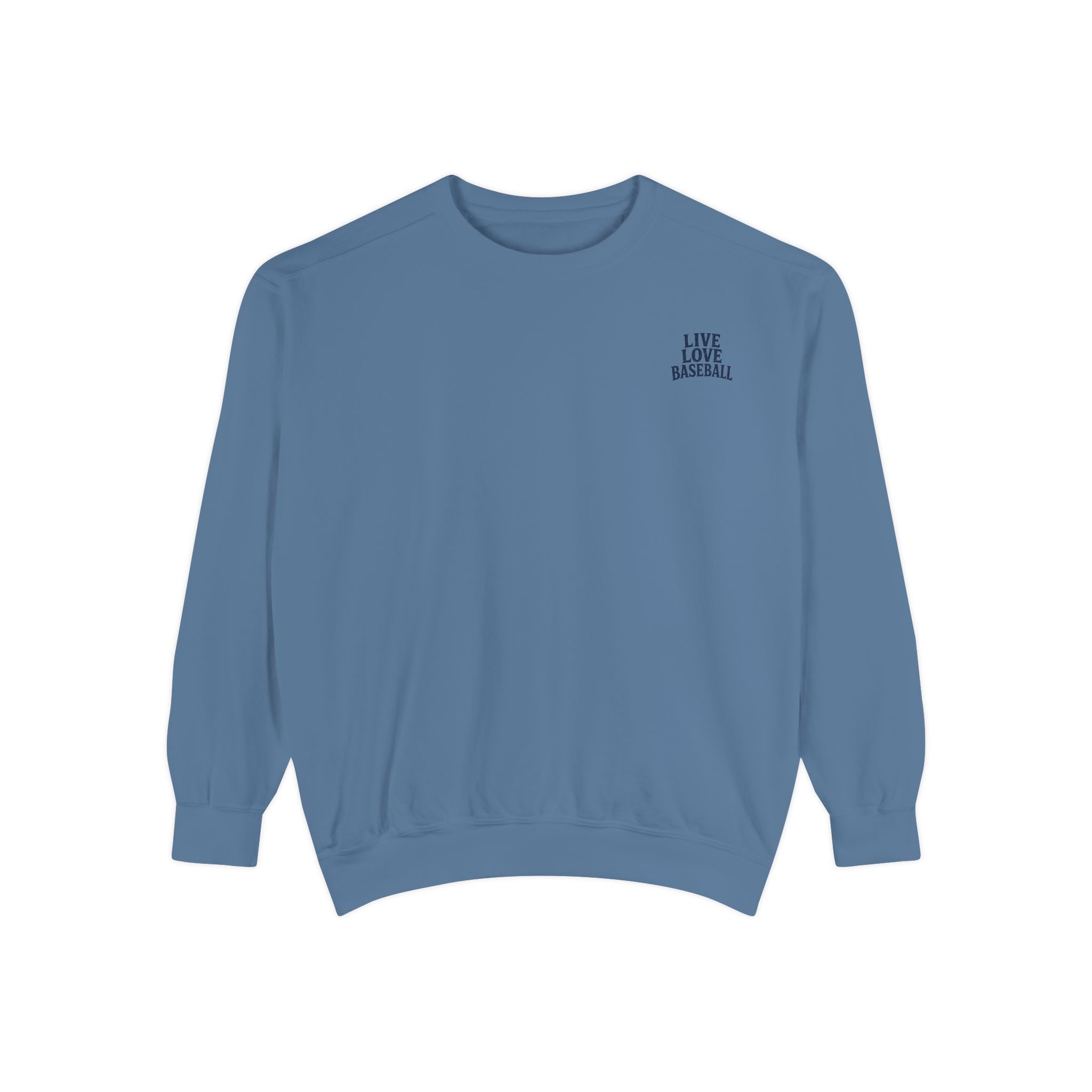 Baseball Sweatshirt — "Live Love Baseball" Vintage Sunset Crewneck Unisex