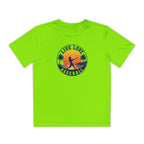 Live Love Baseball Youth Dri Fit Tee — Sunset Palm Baseball Player Shirt