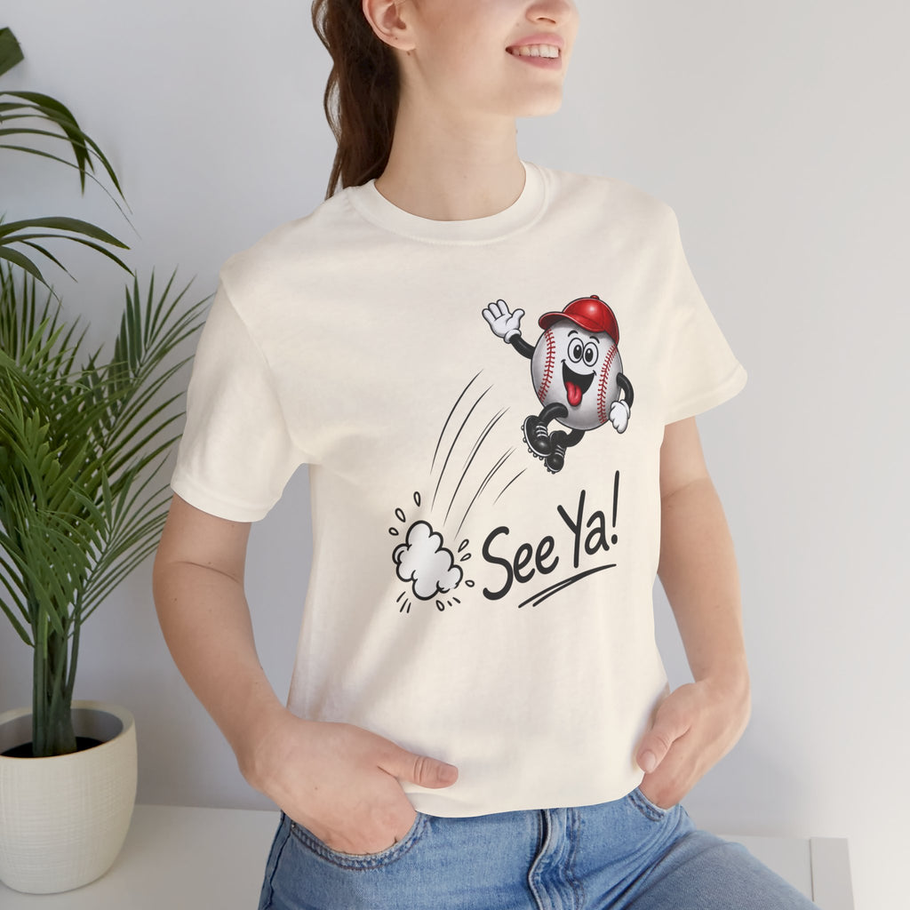 See Ya! Women's Baseball Cartoon Heater Tee