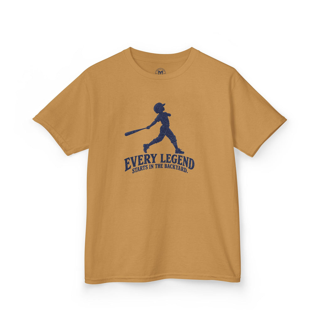 Kids T-Shirt — "Every Legend Starts in the Backyard" Baseball Tee