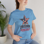 Freedom Runs Deep T-Shirt — American Flag Star Patriotic Tee