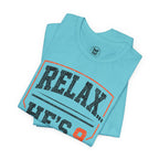 Relax… He's 9 Baseball Parent Tee _ Okstate Orange