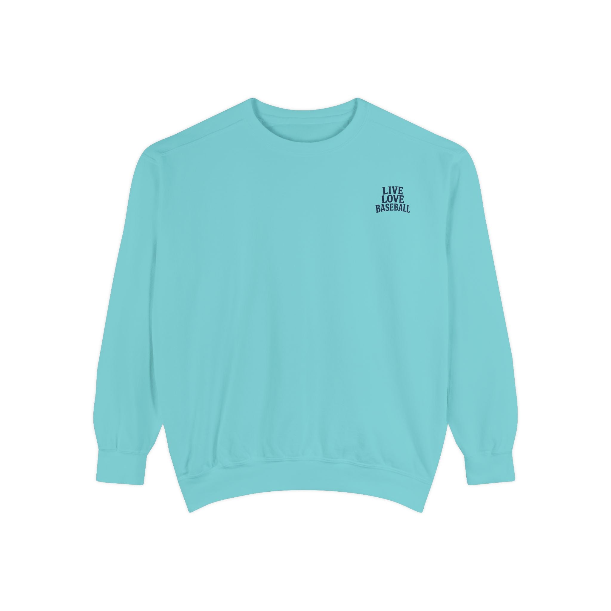 Baseball Sweatshirt — "Live Love Baseball" Vintage Sunset Crewneck Unisex