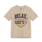Relax… She’s 9 Softball Parents Tee