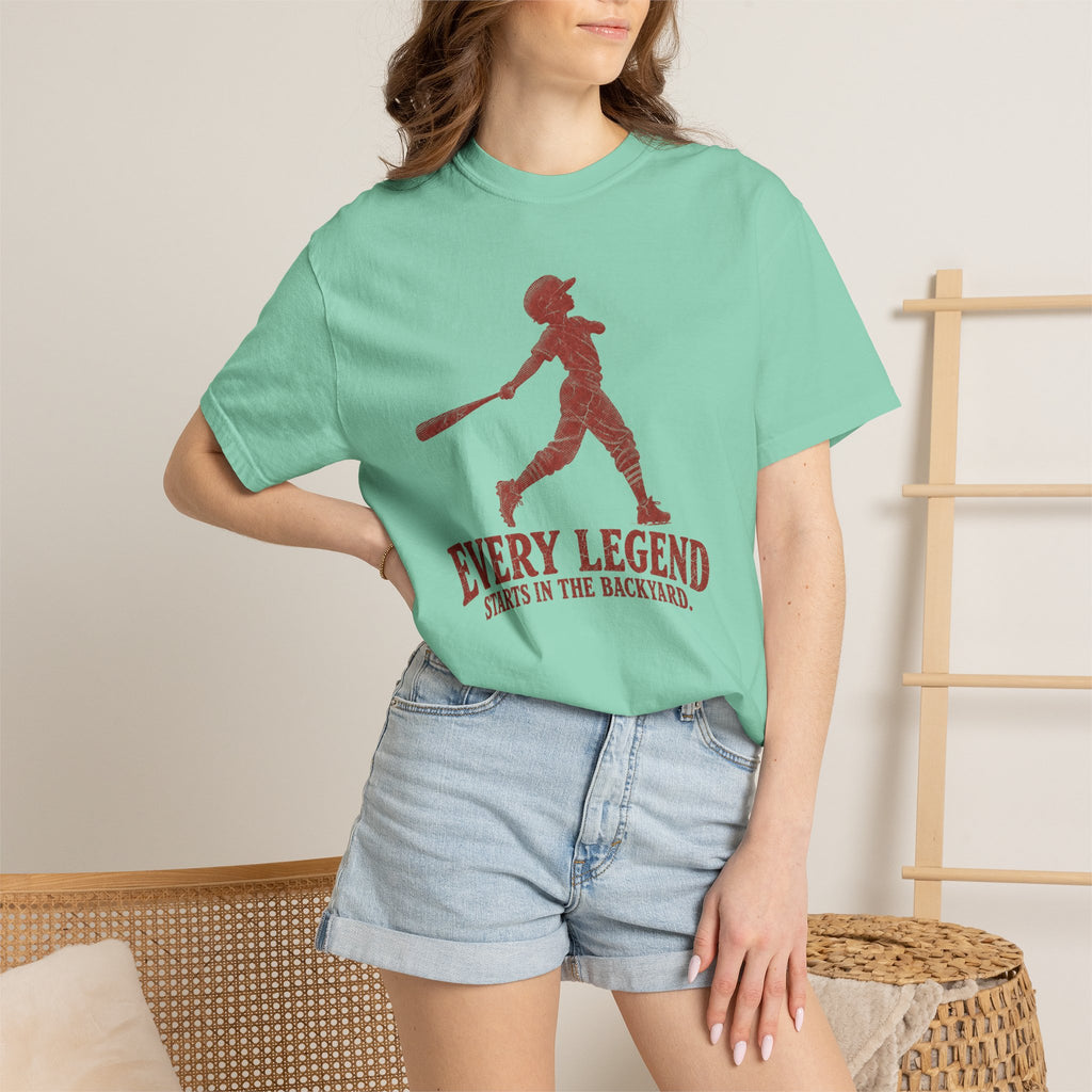 Adult Unisex "Every Legend Starts in the Backyard" Garment-Dyed T-shirt
